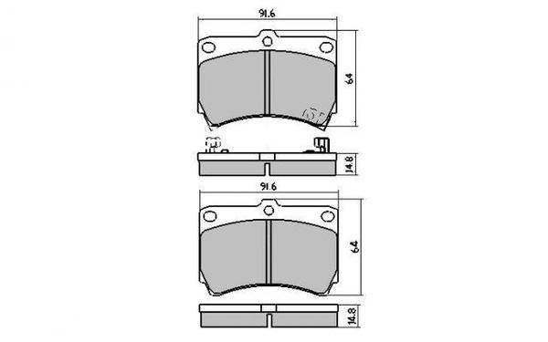 Remsa DB1158 E FRONT DISC BRAKE PADS - FORD / MAZDA LASER/323 89-94