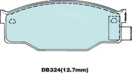 DB324 E FRONT DISC BRAKE PADS - HOLDEN CAMIRA JJ 84-87 019504
