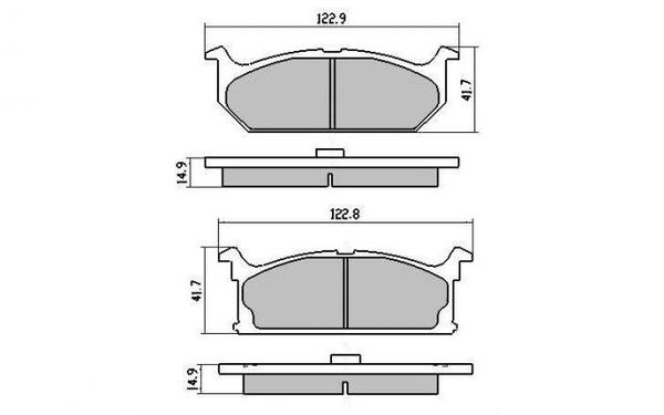 Remsa FRONT DISC BRAKE PADS - SUZUKI SWIFT 85-88 DB402 E