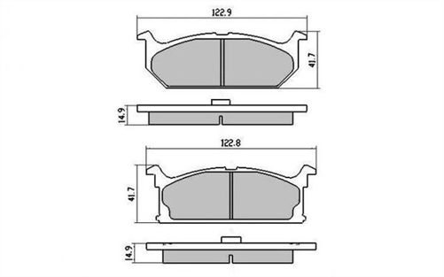 FRONT DISC BRAKE PADS - SUZUKI SWIFT 85-88 DB402XP