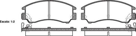 FRONT DISC BRAKE PADS - SUBARU LEONE 85-95 DB418 E 019104