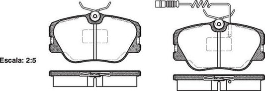 FRONT DISC BRAKE PADS - MERCEDES BENZ 190 W201 85-93 W/IND 018902