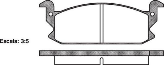 DB383 E FRONT DISC BRAKE PADS - DAIHATSU CHARADE G11 TUR 83-87 017700
