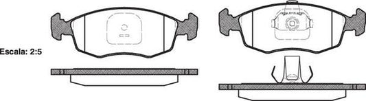 FRONT DISC BRAKE PADS - FIAT PUNTO 99-03 017210