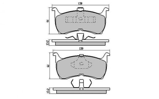 FRONT DISC BRAKE PADS - FORD FALCON EA-AU 96-00 DB1108 E 016430