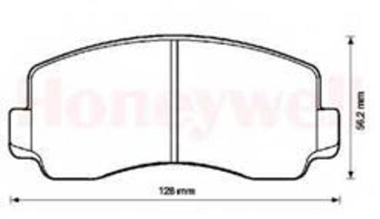 DB297 E FRONT DISC BRAKE PADS - MITSUBISHI L200,L300 80-86 009440