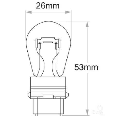 OEX Wedge Globe 12V 27/6W Standard - 10 Pce GLX43278