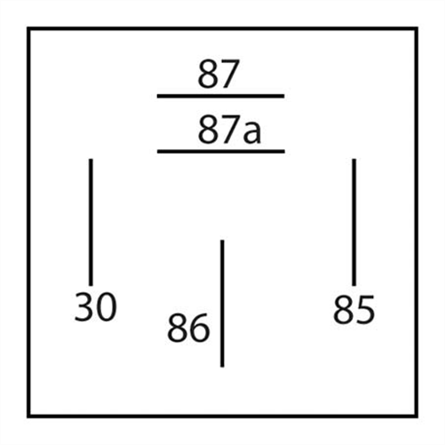 OEX Mini Relay 12V 5 Pin Change Over 30/40A (30 & 86 terminals are reverse