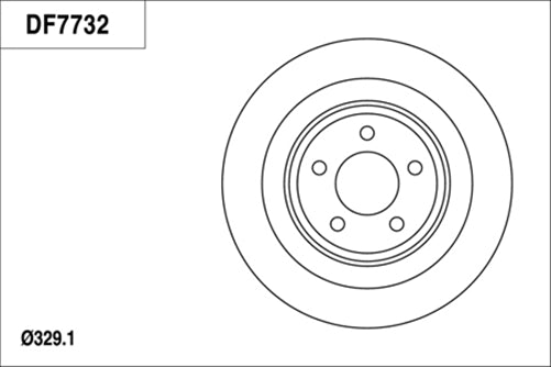 TRW Disc Brake Rotor 329mm x 25 Min