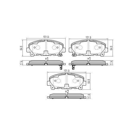 RDA PHANTOM CERAMIC BRAKE PAD SET HONDA ACCORD RDC2261