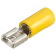 Narva Crimp Terminal Female Blade Yellow Insulated 6.3mm - 12 Pce