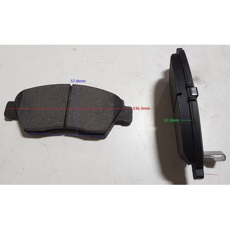 Royale Ceramic Ultra Brake Pad Set L:136.73 H:57.3 T:16.4 - BP1286
