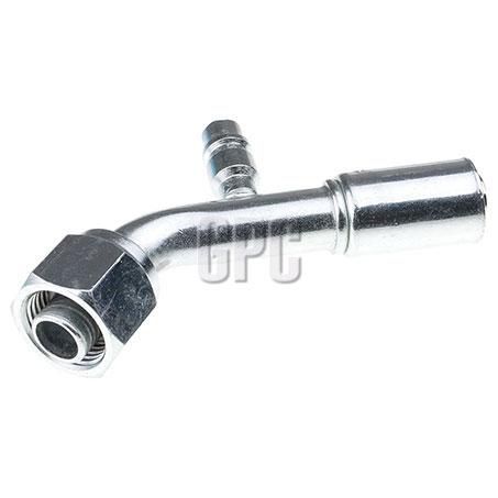 OEX Steel Fitting # 10 FOR - Reduced Beadlock #10 45 With R134a Port