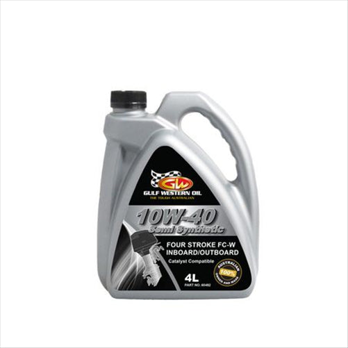Gulf Western SEMI SYNTHETIC 4-STROKE OUTBOARD ENGINE OIL 10W-40 - 4L 60482