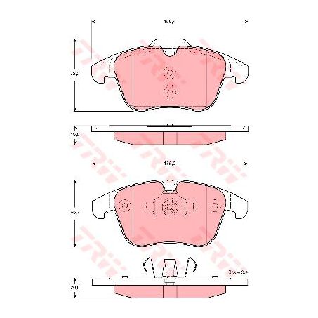 TRW Brake Pad Set (DB1998)