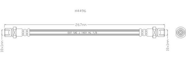 TRW BRAKE HOSE - SUBARU LEGACY BH5/9 RLH/RH INNER 99-