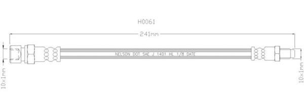 NELSON STOKES HOSE VW BEETLE REAR 67-79