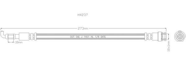 NELSON STOKES HOSE MAZ 626 DI/DI R 86-87 272MM