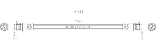 RAYBES HOSE FORD LASER/323 R 90- 442.5MM