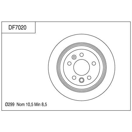 TRW Disc Brake Rotor 299mm x 8.5 Min