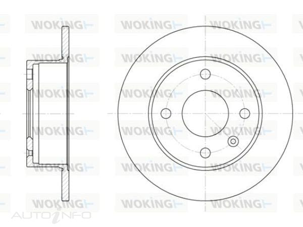 BRAKE DISC FRONT FORD ESCORT MK3 240mm - D6095.00