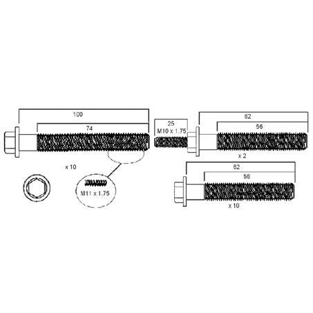 AA Gaskets Pty Ltd HEAD BOLT SET FORD 5.0 V8