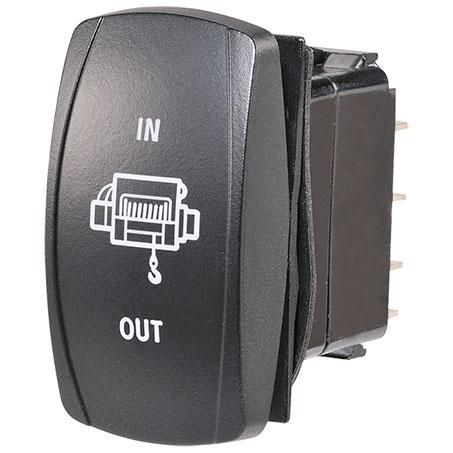 Narva SEALED ROCKER SWITCH MOMENTARY ON/OFF/MOMENTARY ON DPDT 12V/24V BLUE L