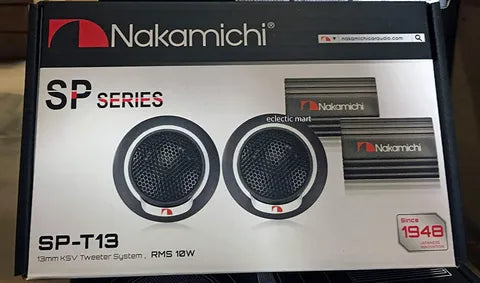 Nakamichi 100W Peak Silk Dome Tweeter Pair with Inline Crossover | 13mm (0.5")