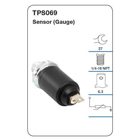 TRIDON OIL PRESSURE SENSOR (GAUGE)