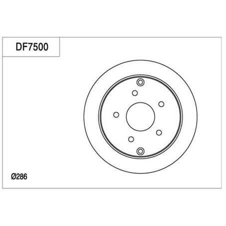 TRW Disc Brake Rotor 286mm x 13.9 Min