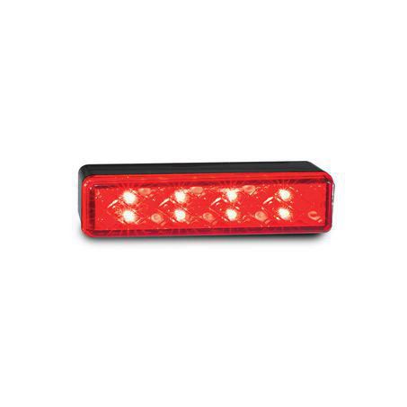 LED AUTO LAMPS LEDAUT Multi Volt Stop/Tail Lamp 8 Square LEDs With Black Base
