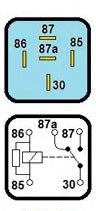 24V BOSCH 5PIN RELAY CHANGE OVER 10/20W RESISTOR PROTECTED - 0986332404