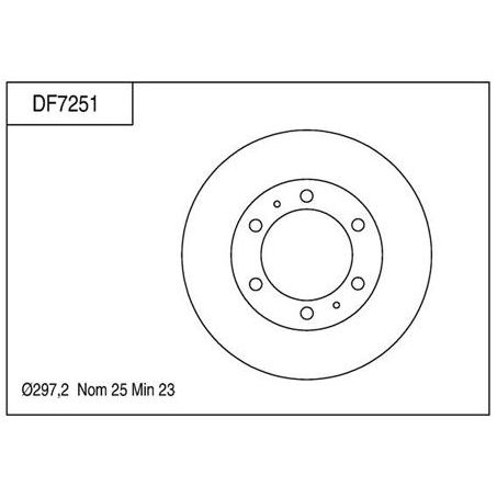 TRW Disc Brake Rotor 297mm x 22.4 Min