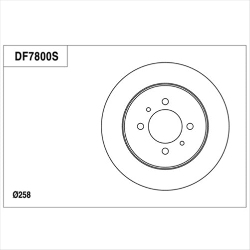 TRW Disc Brake Rotor 258mm x 8 Min