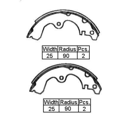 LPR BRAKE SHOE REAR - TOYOTA Starlet Ep70 Np70 84- 1