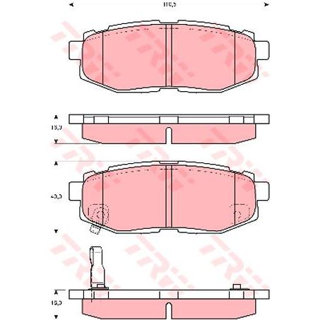 TRW Brake Pad Set (DB1789)