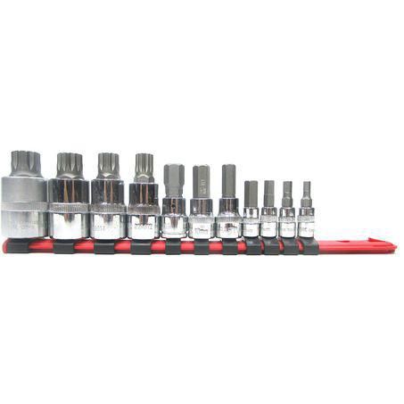 Repco 11 Piece 1/4, 3/8 & 1/2 inch Spline Bits Socket Set RTK2414