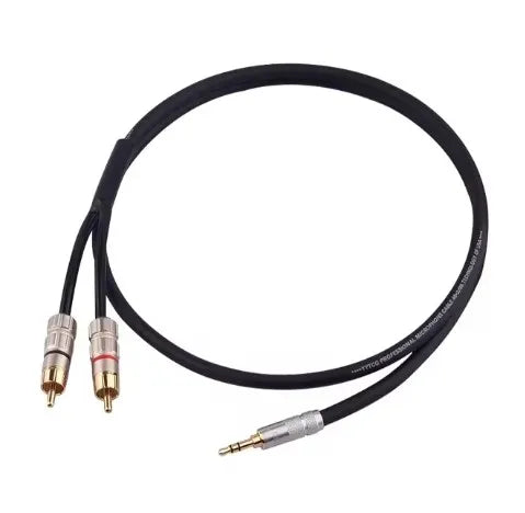 Male 2×RCA to 3.5mm TRS Cable – 50cm | Connect DJ Decks to SKAA Akiko