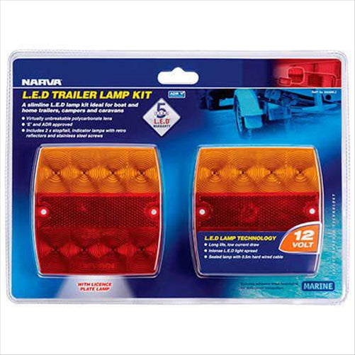 Narva MDL34 STOP/TAIL/INDICATOR LIGHT WITH LICENCE PLATE LAMP LED 12V - 2 P