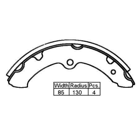 XP BRAKE SHOE REAR - TOYOTA DYNA 84-87 260 X 85MM