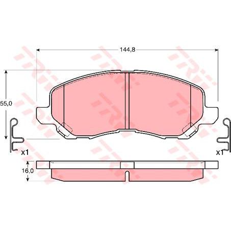 TRW DTEC Brake Pad Set (DB1441)