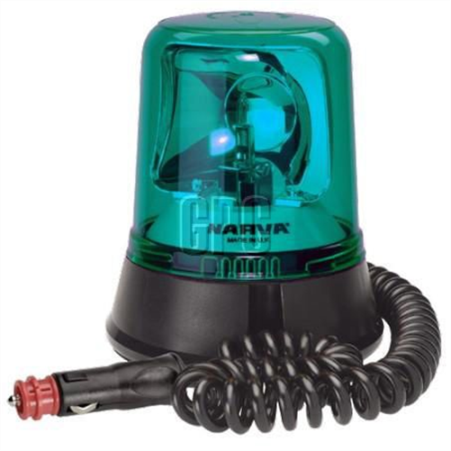 Narva Halogen Beacon Green 12 or 24V Magnetic Mount