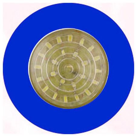 TINKR LED 75MM DOME LMP WHITE BEZEL 12V BLUE