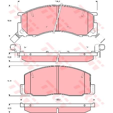TRW DTEC Brake Pad Set (DB1215)