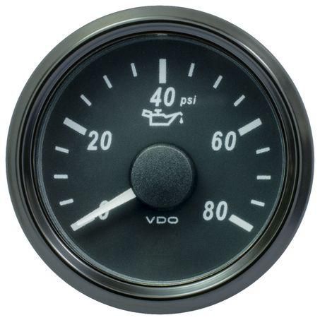 VDO SingleViu Oil Pressure Gauge 0-80psi A2C3833190030