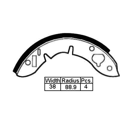 Remsa BRAKE SHOE REAR BLMC MINI 67- 177.8 X 38MM