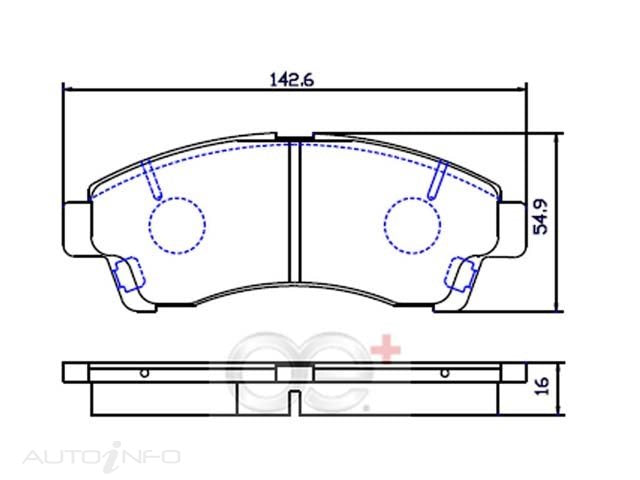 SUREHALT BRAKE PADS F FORD COURIER 96> - DB1322SH
