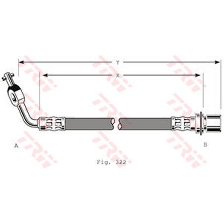 TRW Brake Hose Left Front