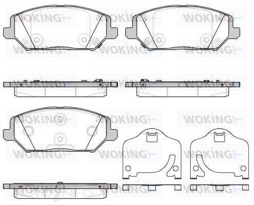 WOKING FRONT BRAKE PADS HYUNDAI KIA 148.8*59.7*19.8 - P16833.02