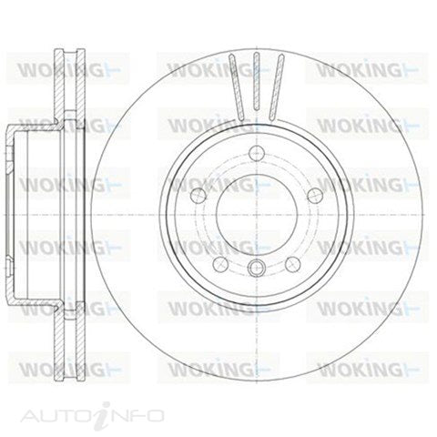 WOKING FRONT DISC ROTOR BMW 324MM - D6853.10